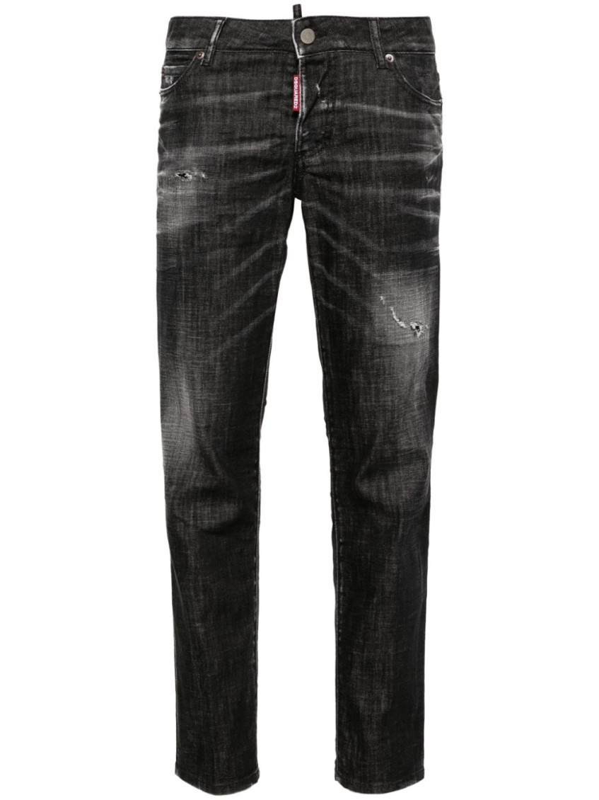 Dsquared2 Jennifer Low-rise Skinny Jeans In Black