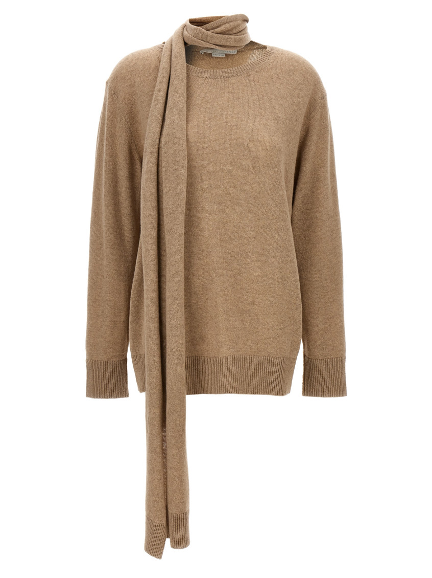 Stella Mccartney Cashmere Neck Sweater In Orange