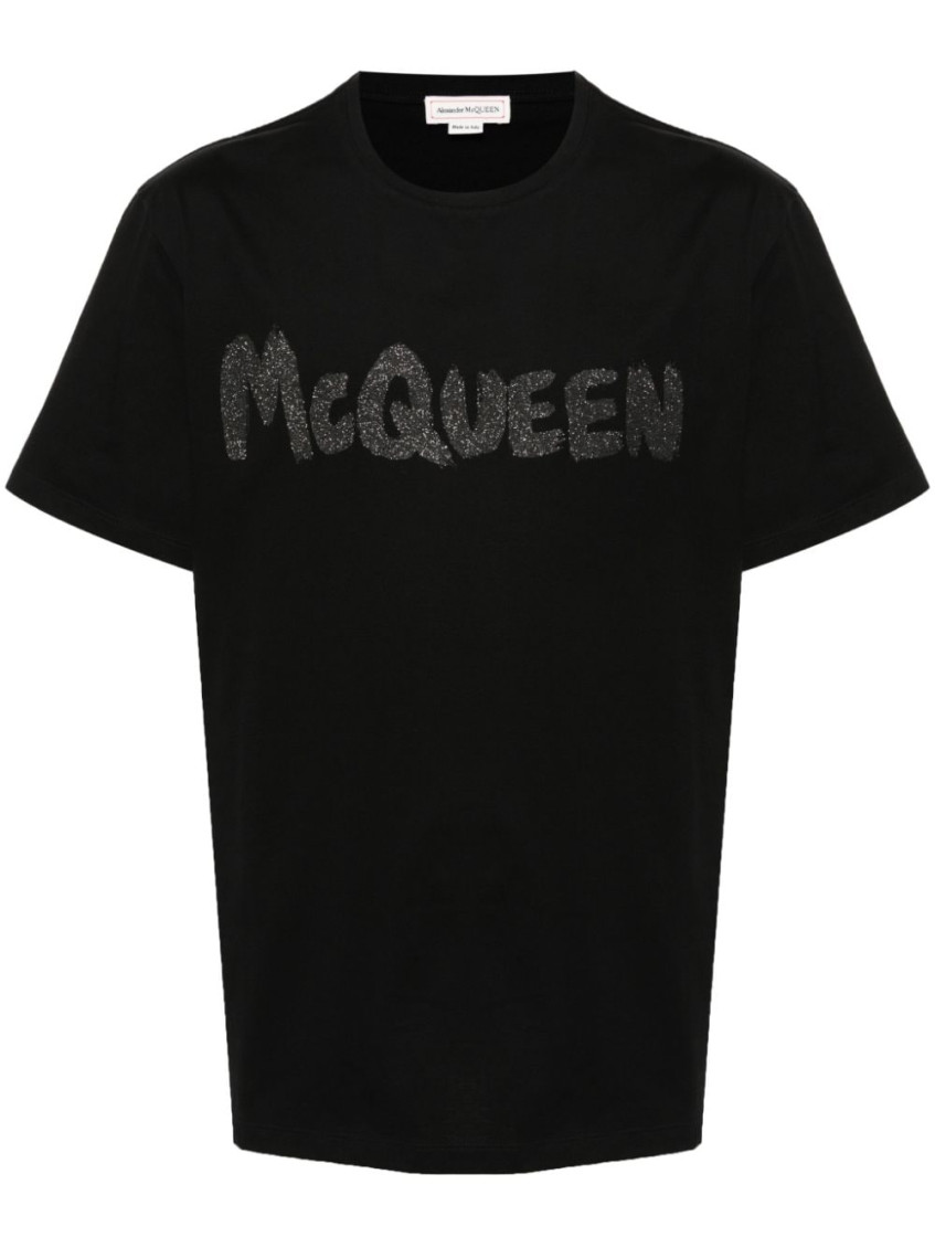 Alexander McQueen Black Logo T shirt for Men Online India at Darveys