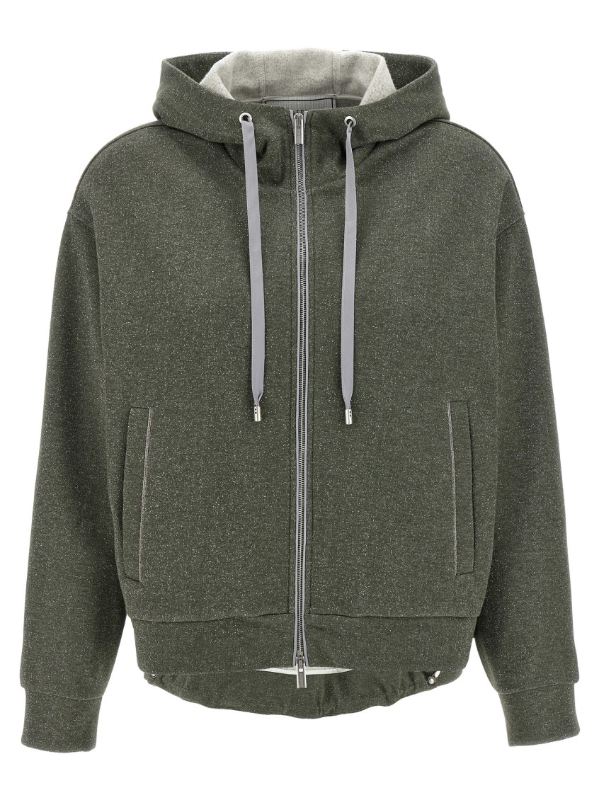 Peserico Sparkle Drawstring Hooded Long Sleeve