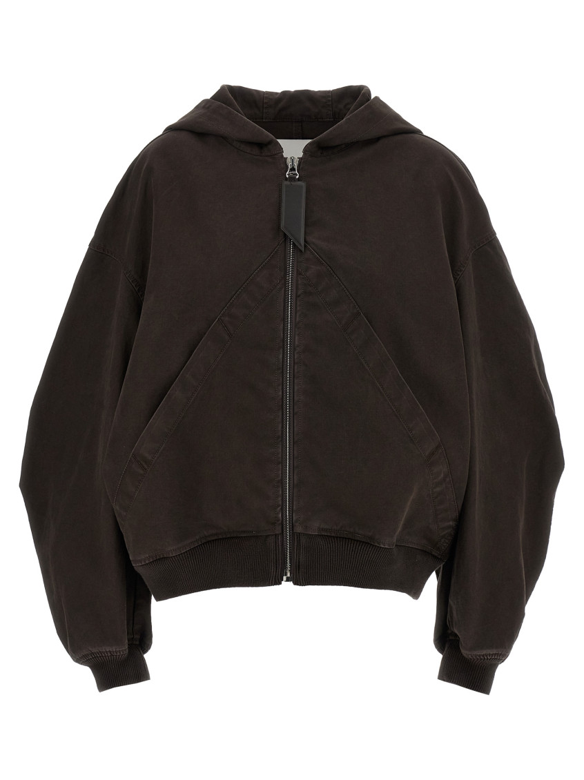 Attico Cotton Bomber Jacket Casual Jackets And Parka Brown