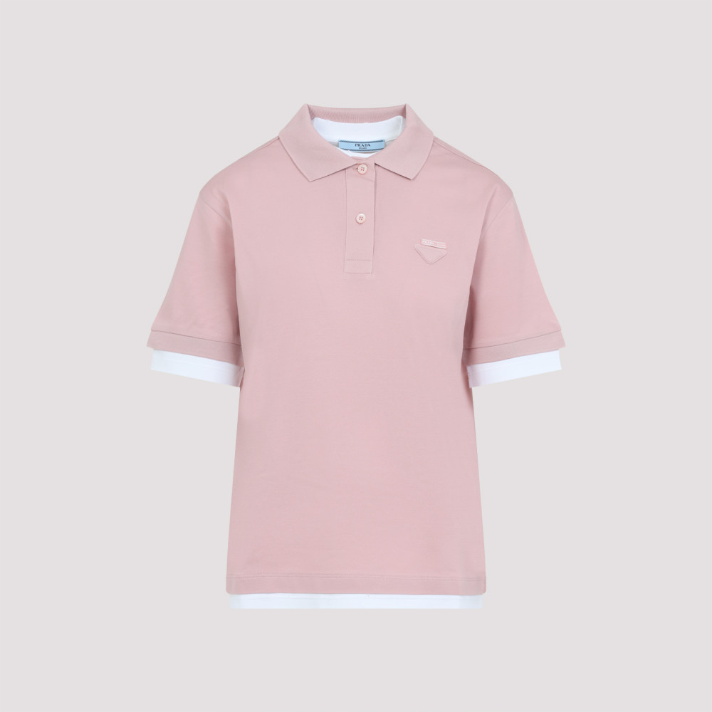 Prada Logo-embroidered Polo T-shirt