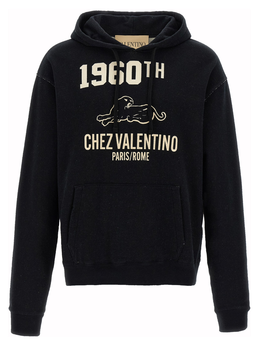 Valentino Cotton Fabric Sweatshirt With Comfortable Fit In Black