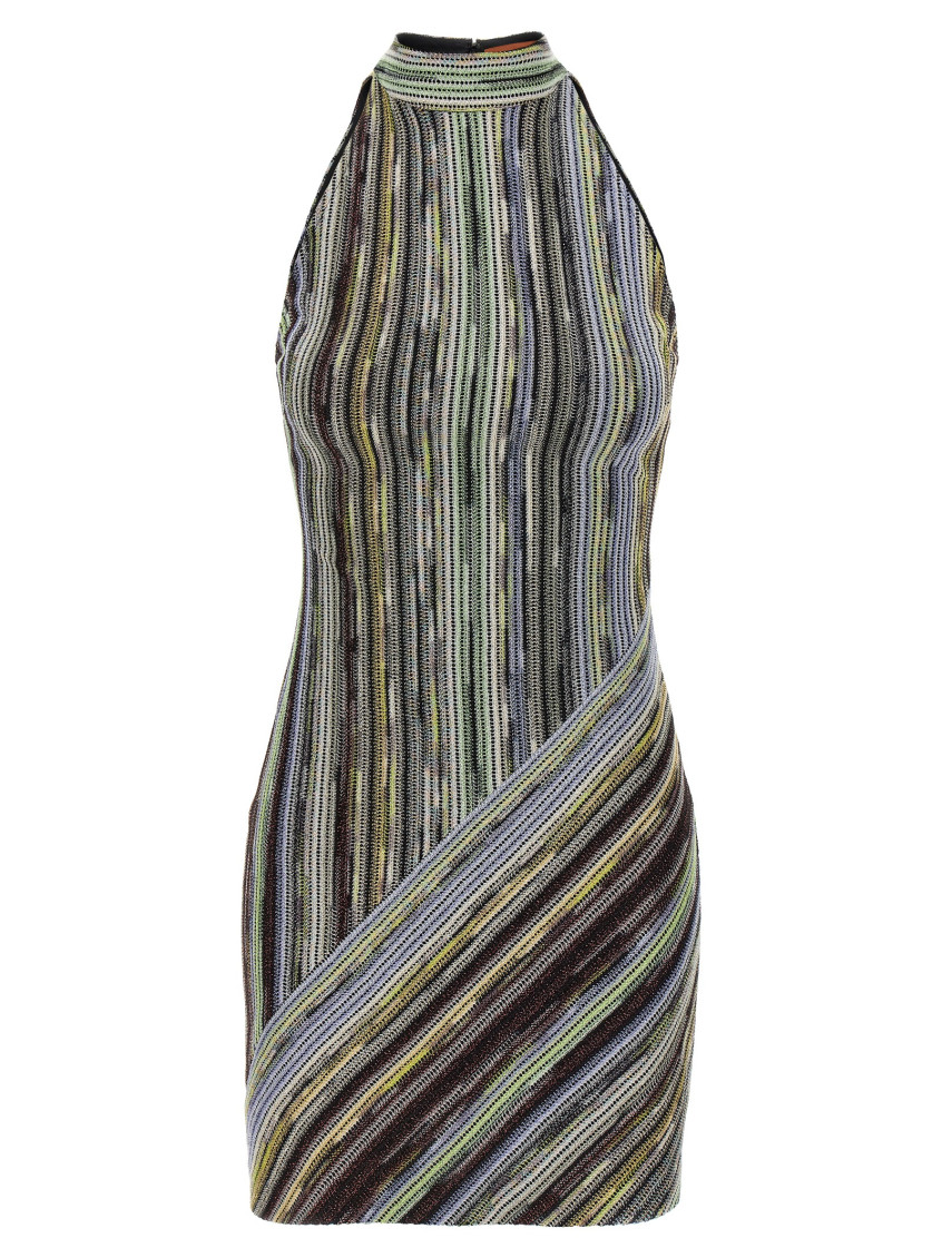 Missoni Multicolor Halter Neckline Dress