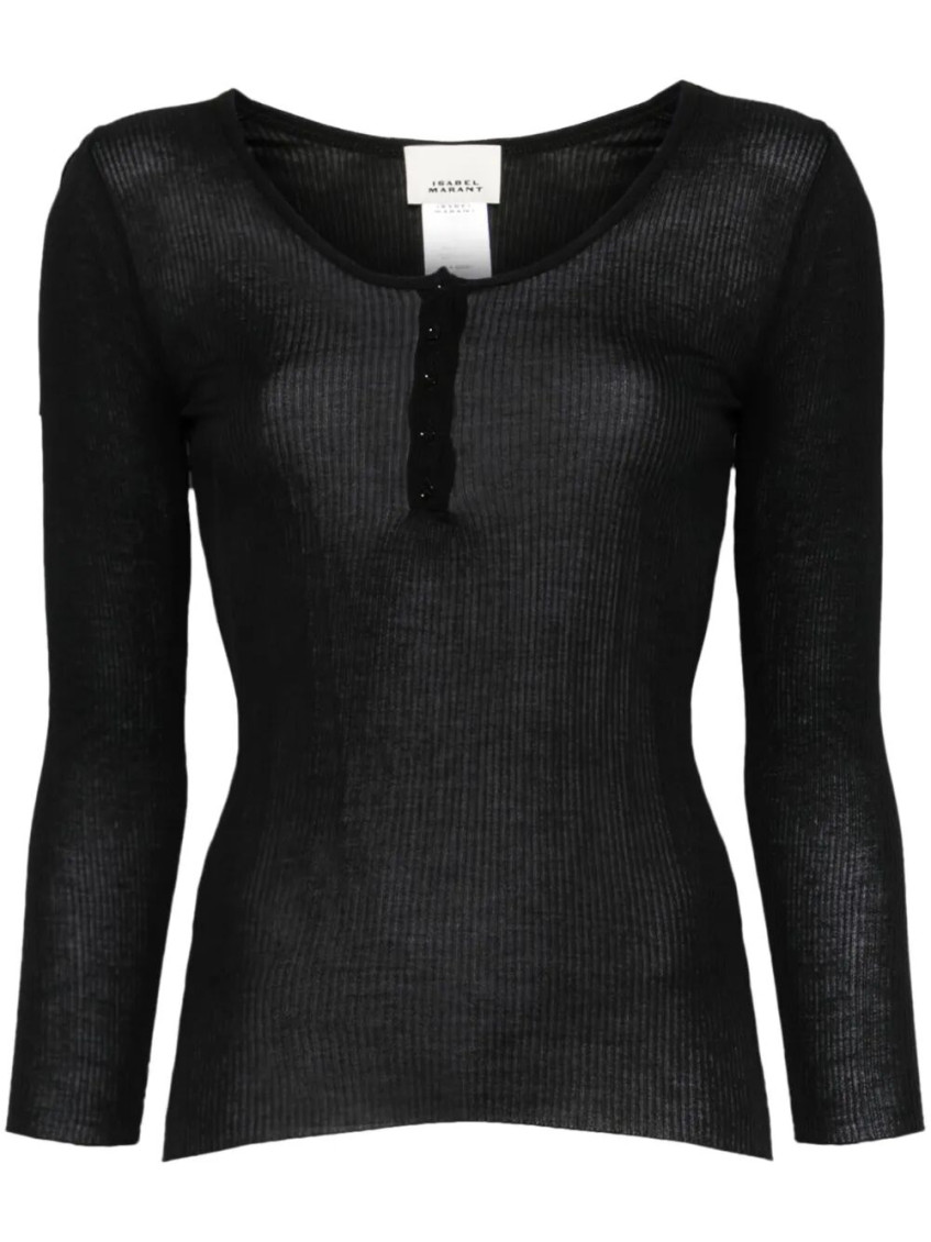 Isabel Marant Lamylic Long Sleeve Cotton Top