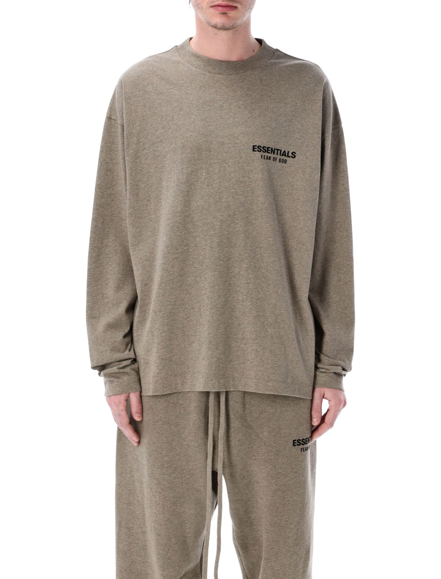 Fear Of God Grey Crew Neck T-shirt In Gray