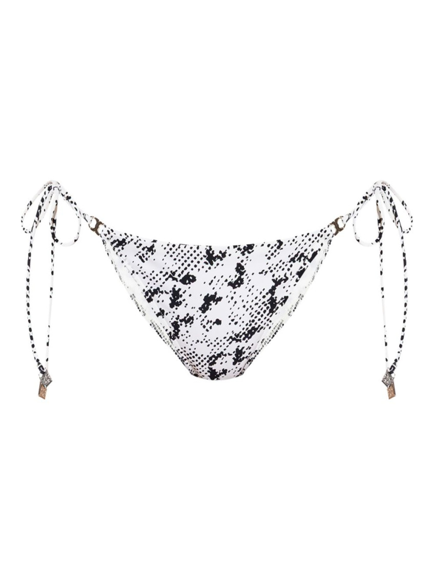 Tory Burch White Printed Tie-side Bikini Bottoms In White