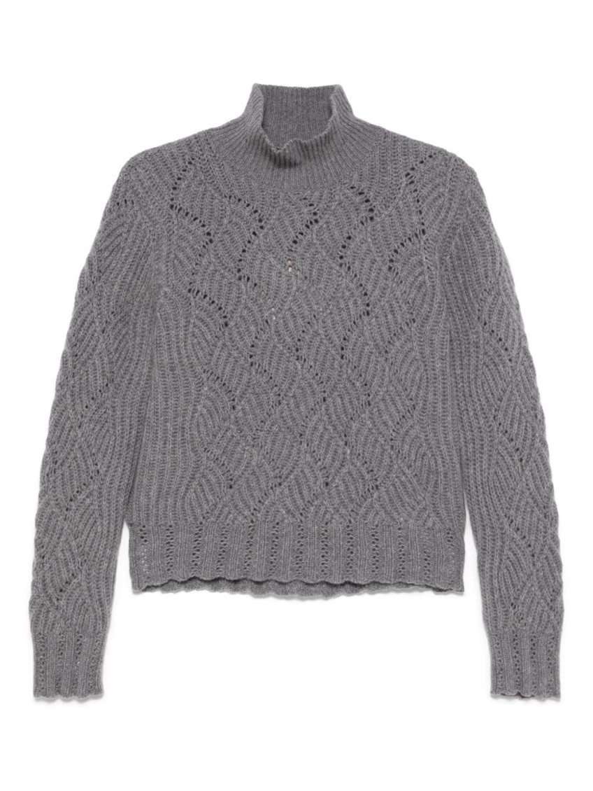 Etro Grey High-neck Sweater In Gray