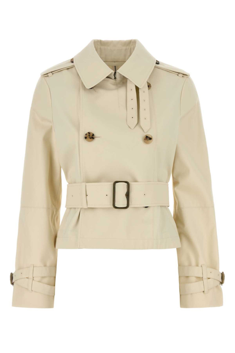 Burberry Belted Trench With Double-breasted Design And Epaulettes