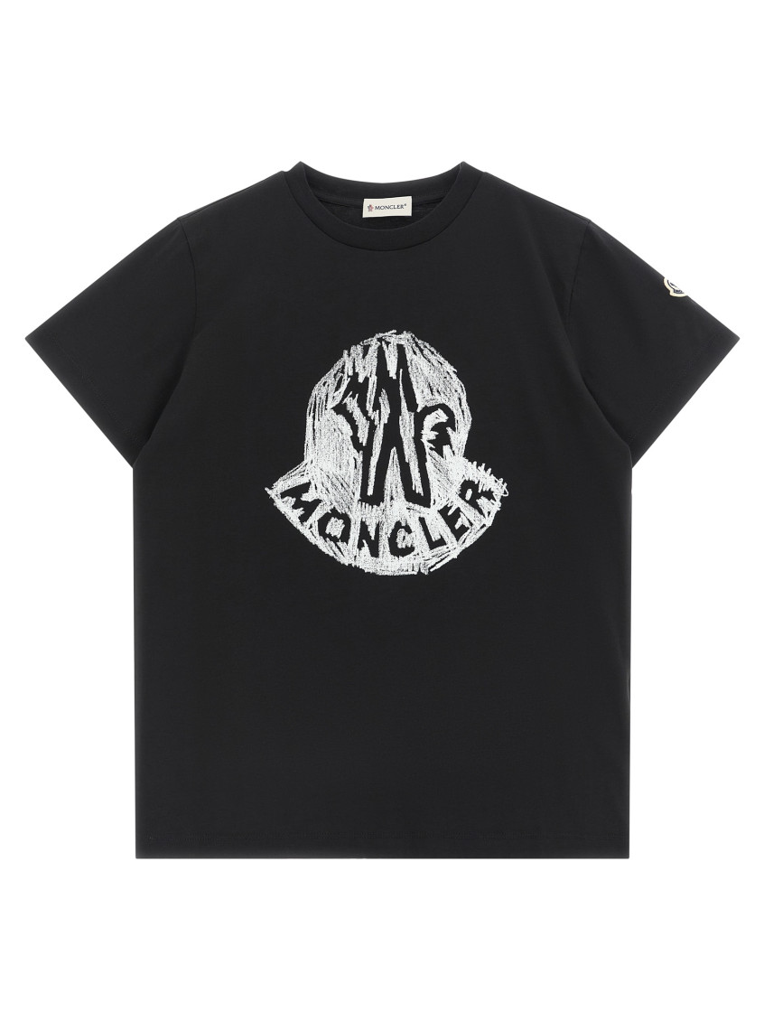 Moncler Boys Black Graphic T-Shirt