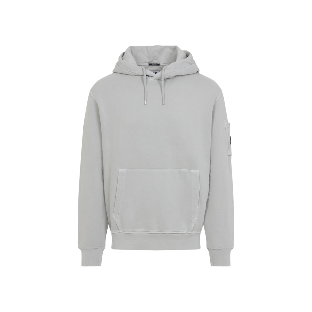 C.p. Company C.p.company Hoodie With Lens Detail In Gray