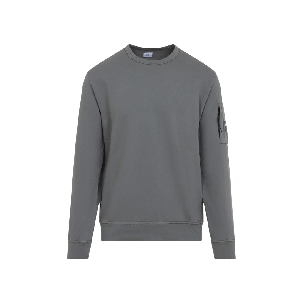 C.p. Company Grey Sweatshirt With Distinctive Arm Pocket In Gray
