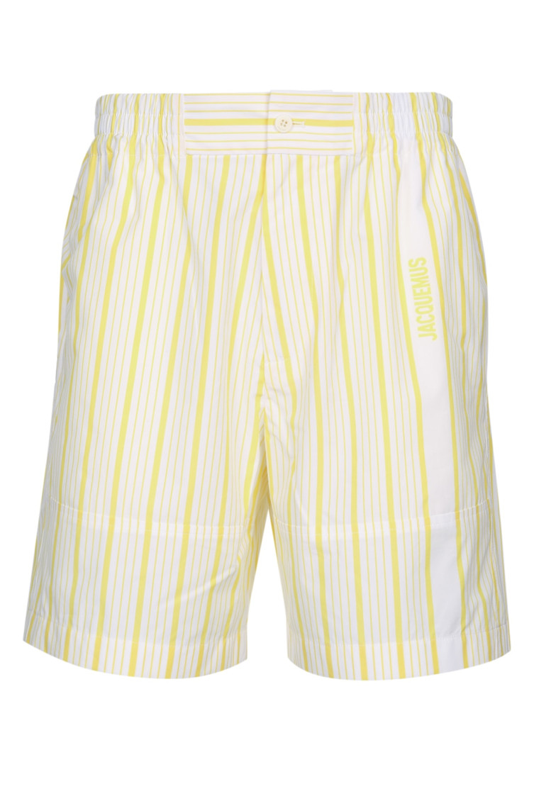 Jacquemus Men Le Short Aloe In Yellow