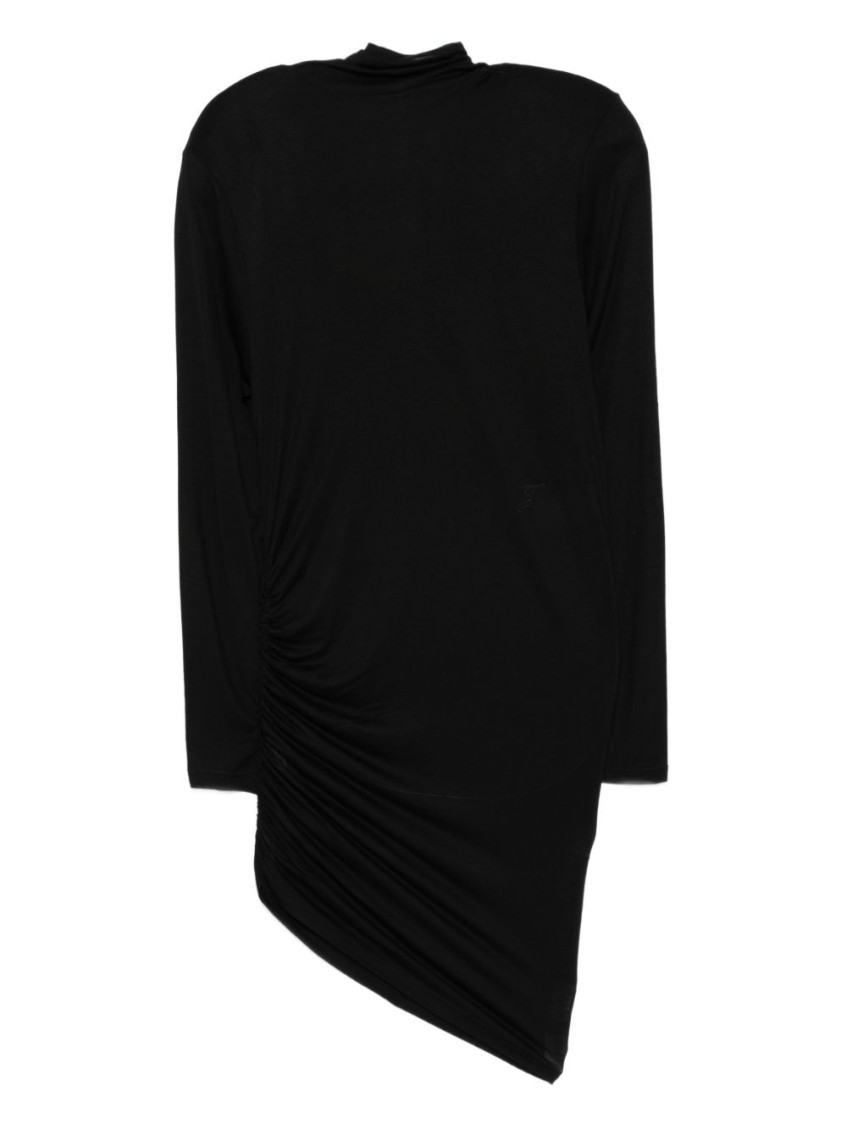 Jacquemus Women Asymmetrical Turtleneck Dress In Black