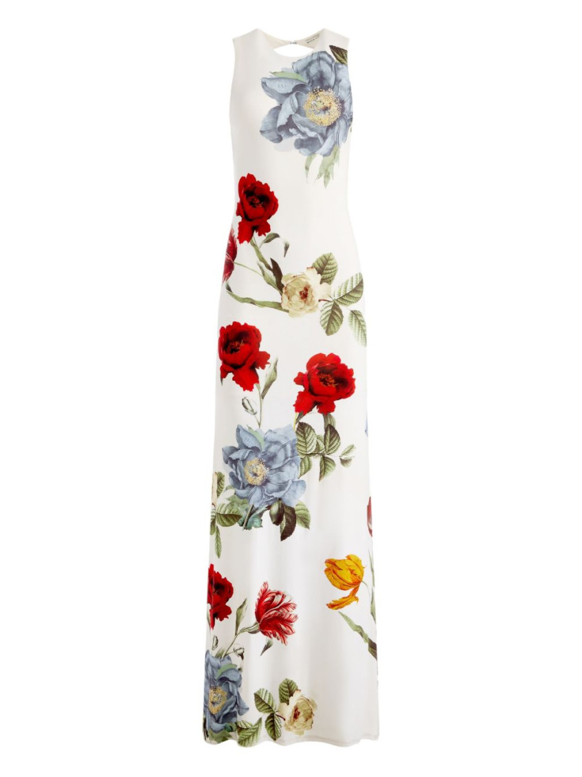 Alice And Olivia White Delora Open Back Maxi Dress