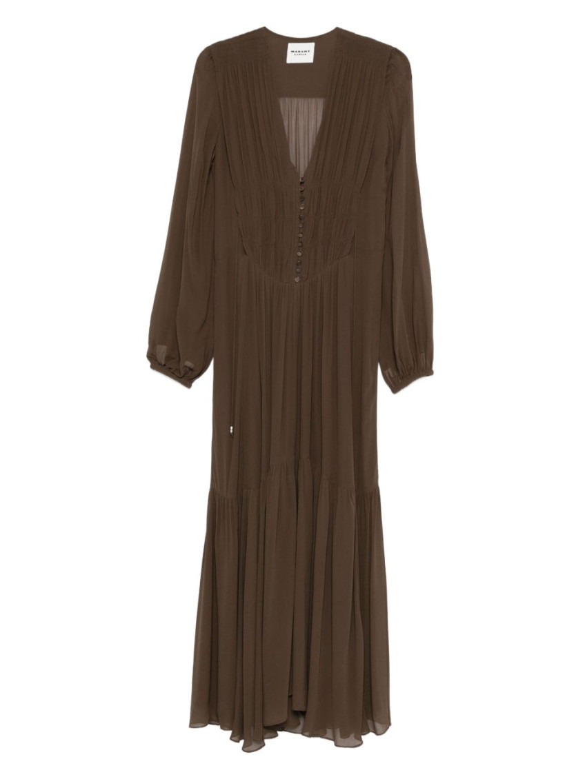 Isabel Marant Étoile Olive Briane Maxi Dress In Brown
