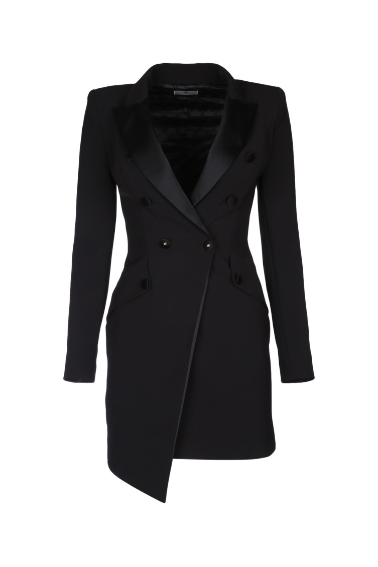 Elisabetta Franchi Crepe Dress In Black