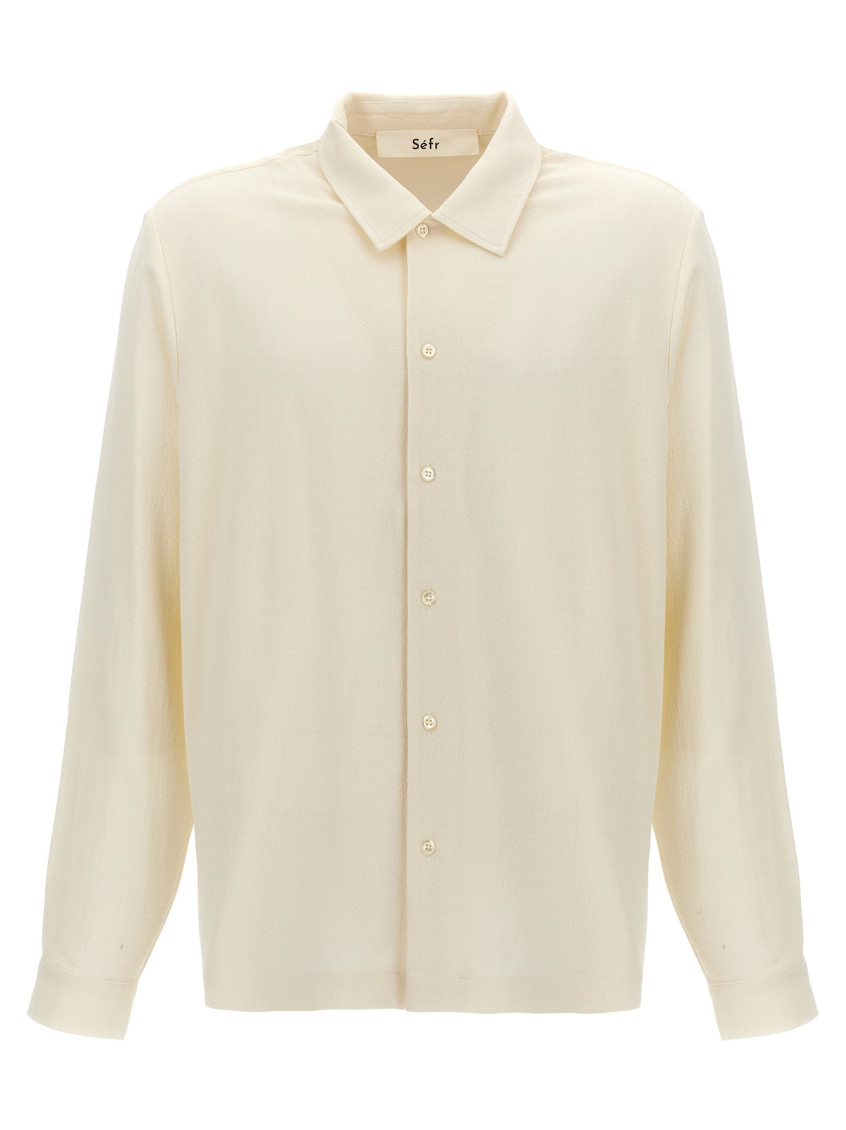 Séfr Sefr Ivory Wool Riku Shirt In White