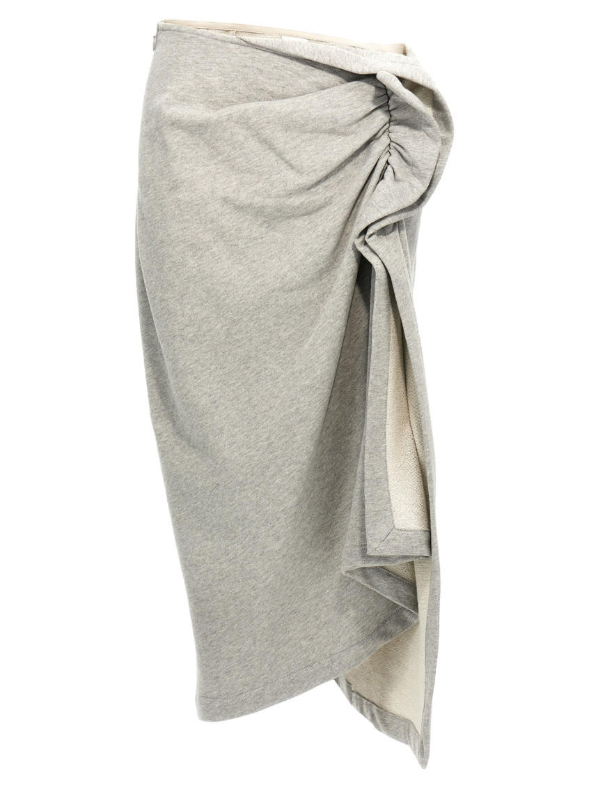 Shop Dries Van Noten Grey Hanam Skirt