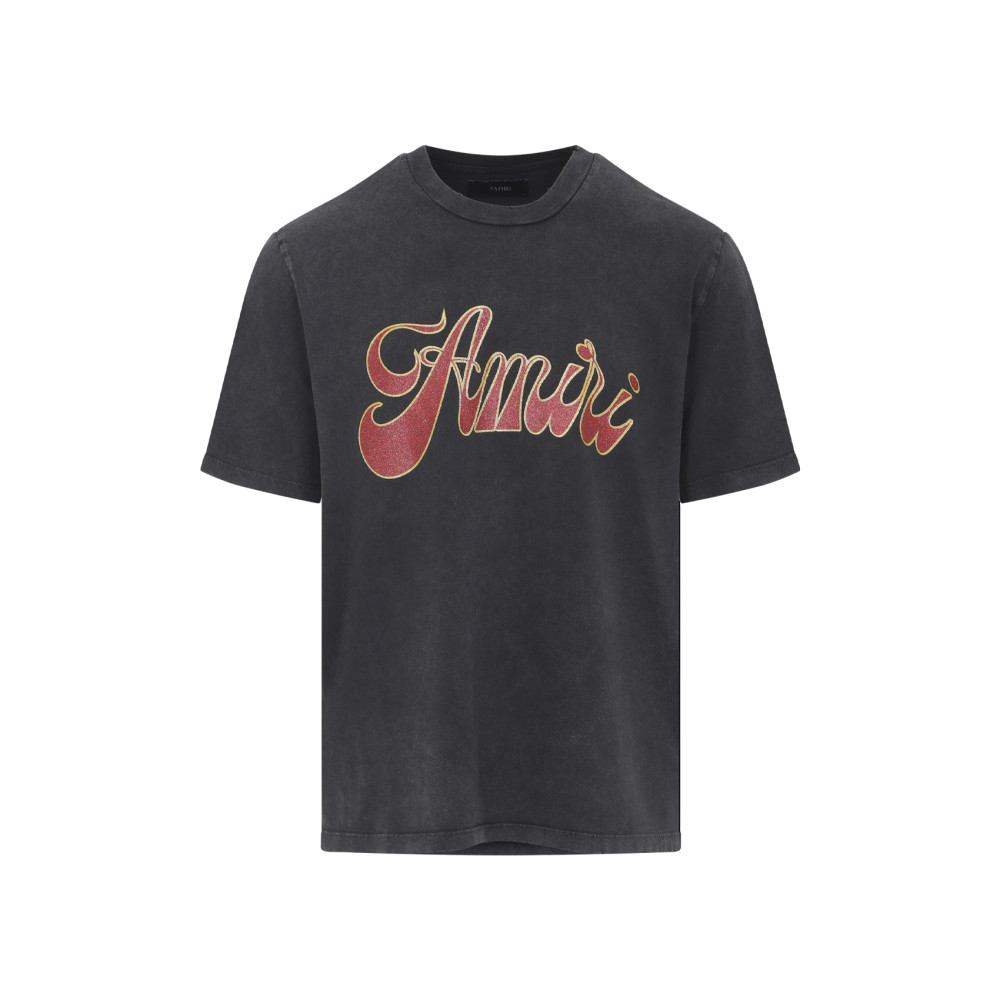 Amiri Groovy Logo-print Cotton-jersey T-shirt In Black