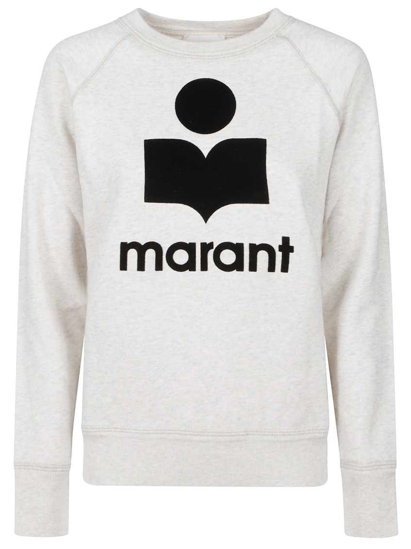 Isabel Marant Étoile Millyny Cotton Blend Crew-neck Sweatshirt In White