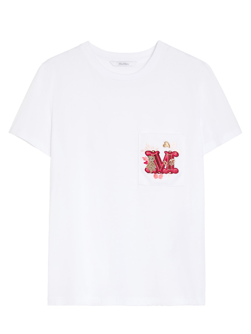 Max Mara White Classic Logo T-shirt In White