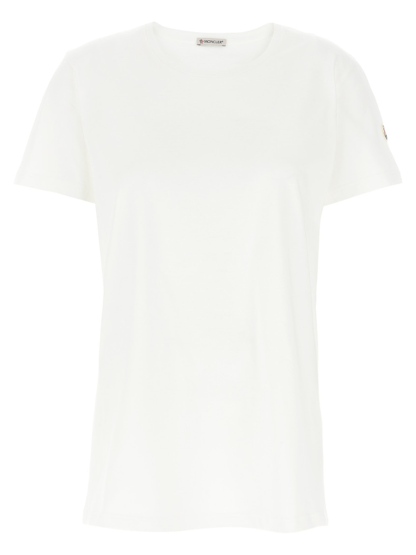 Moncler Logo Patch T-shirt In White