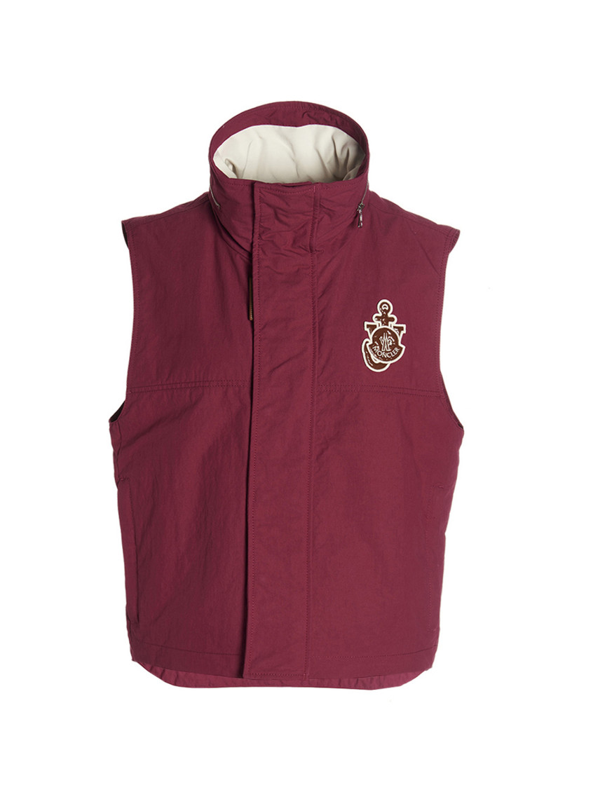 Moncler High Collar Tryphan Jacket In Fuchsia