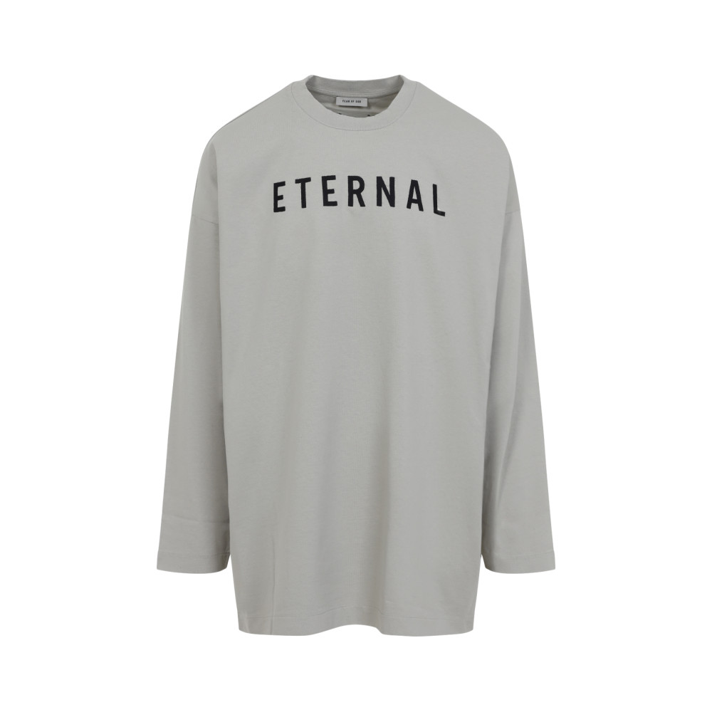 Fear Of God Dove Grey Cotton Eternal Long Sleeve Tee In Grey
