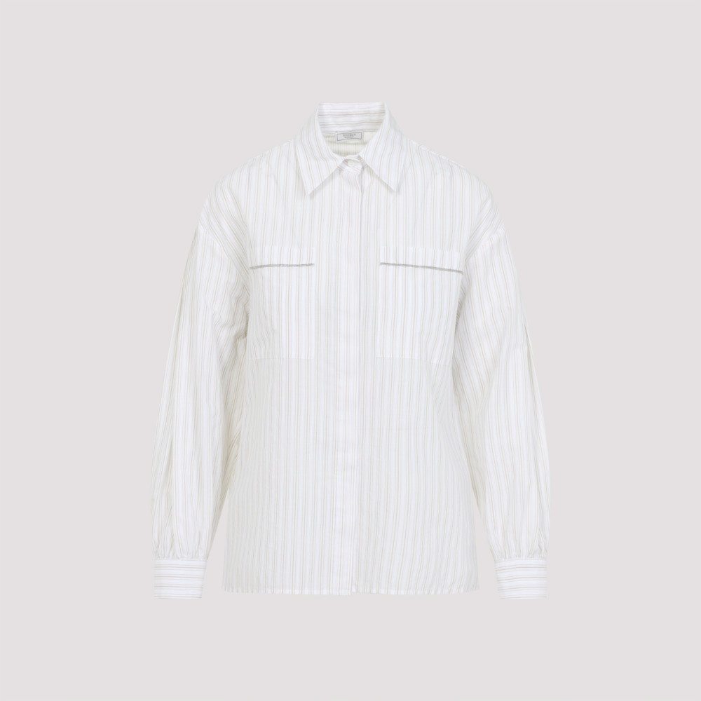 PESERICO WHITE STRIPED SHIRT