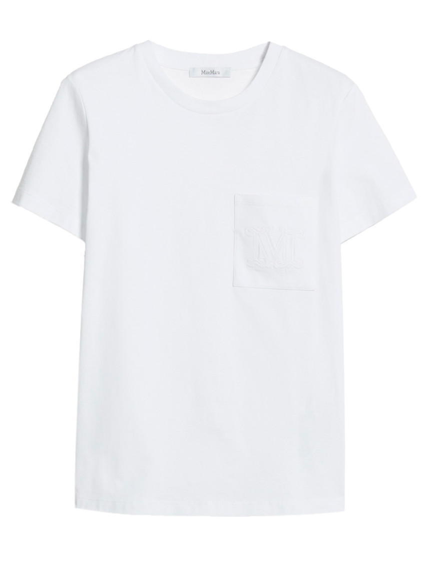 Max Mara M Monogram Cotton Jersey T-shirt Clothing In White