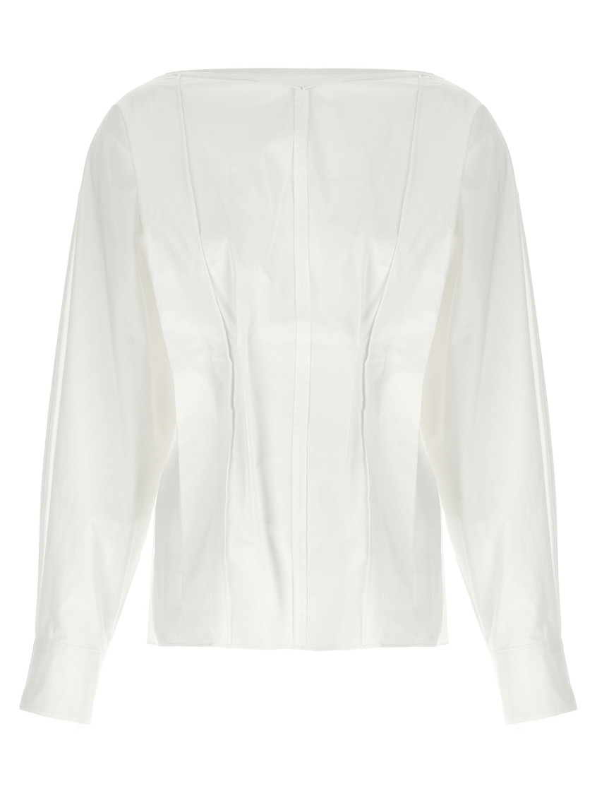 Shop Khaite White Wenley Blouse