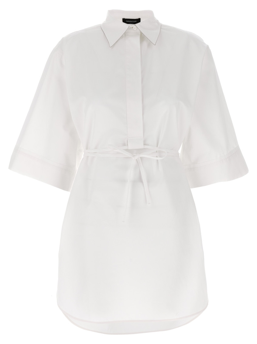 FABIANA FILIPPI WHITE DIAMOND THREAD TUNIC 