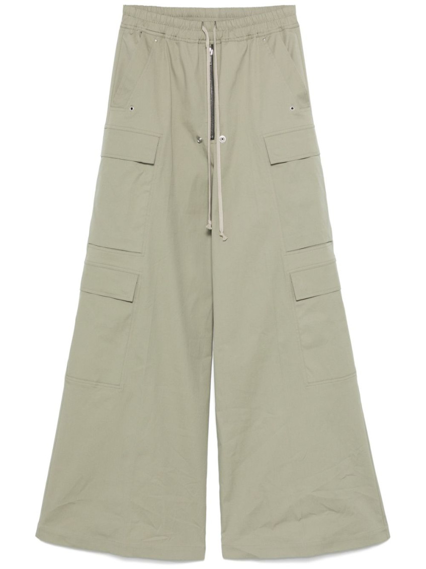 Rick Owens Cargo Trousers Drawstring In Light Green
