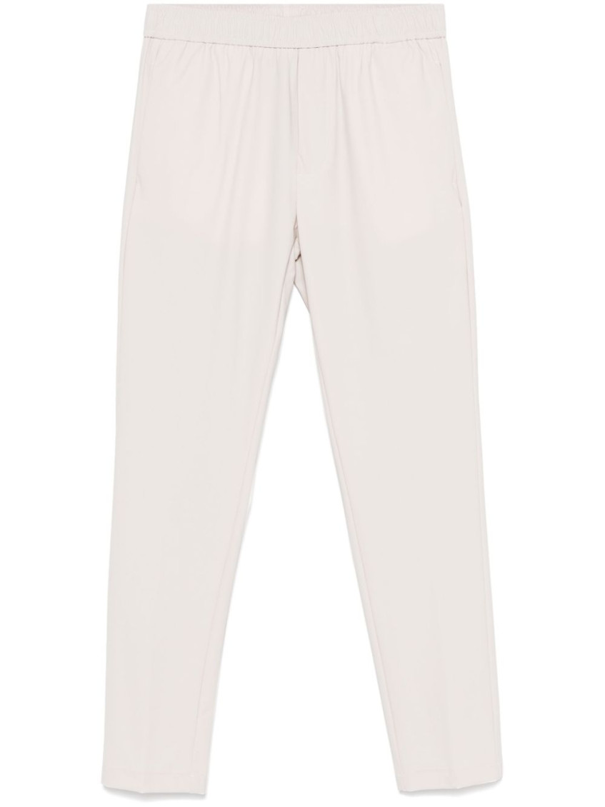 P.M.D.S OFF WHITE ELASTICATED DRAWSTRING TROUSER
