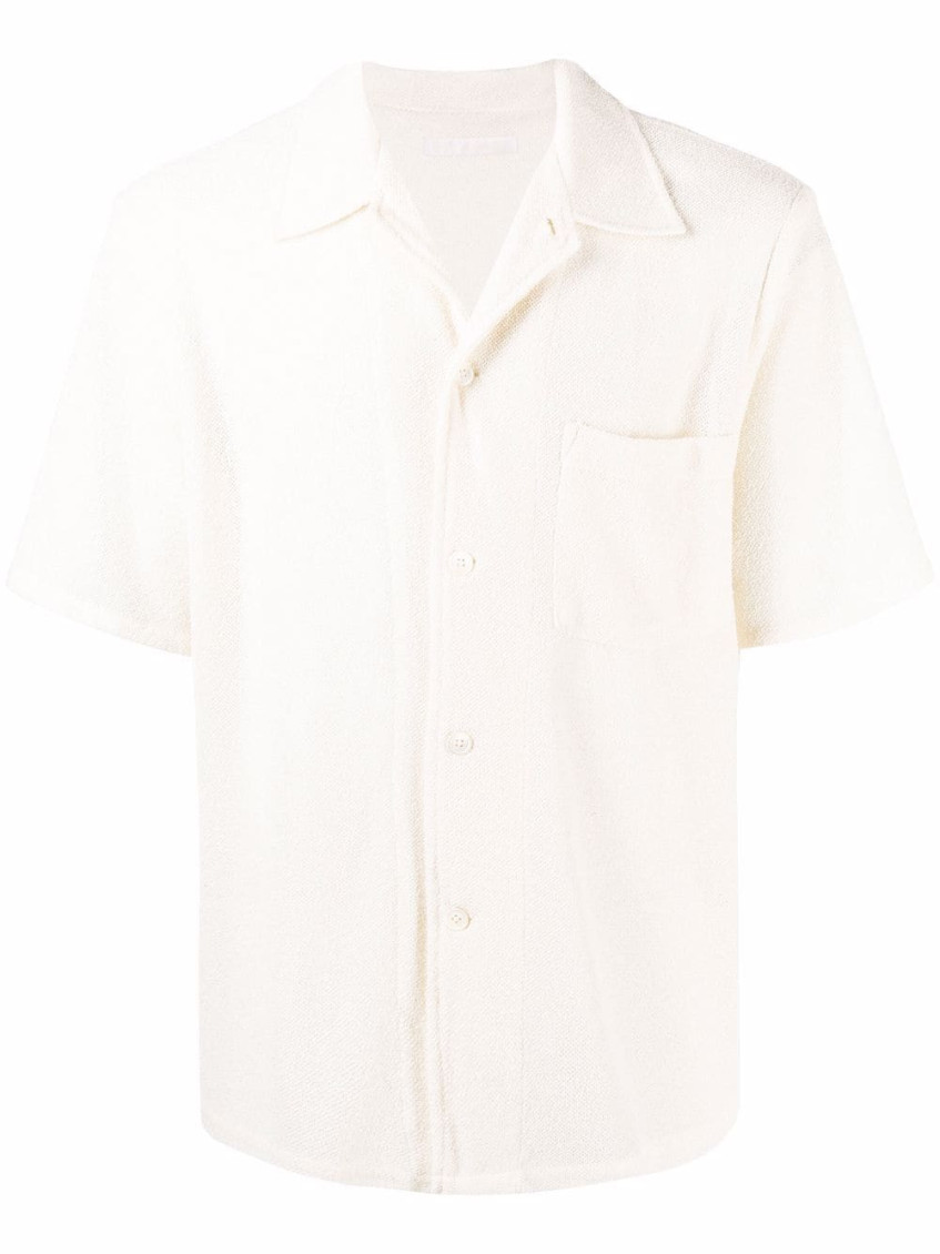 Our Legacy Textured-finish Short-sleeved Box Shirt In White