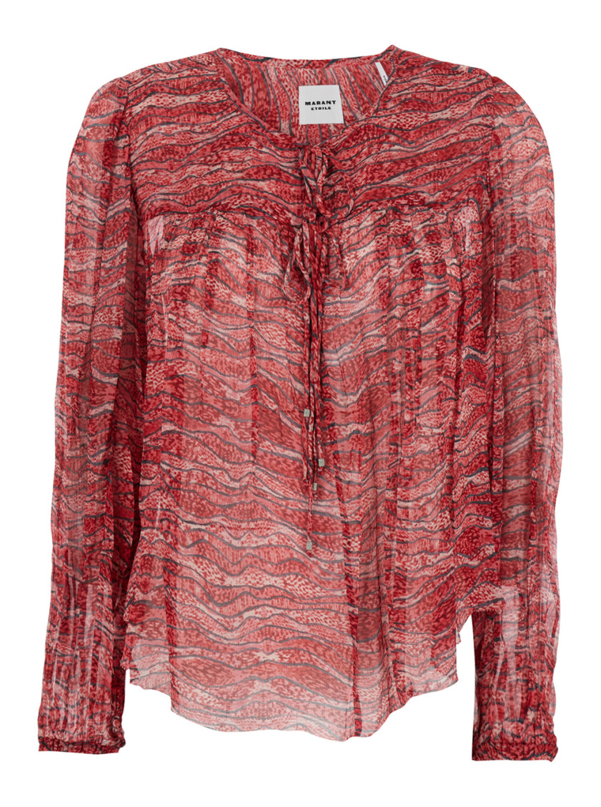 Isabel Marant Red All-over Print Top In Red