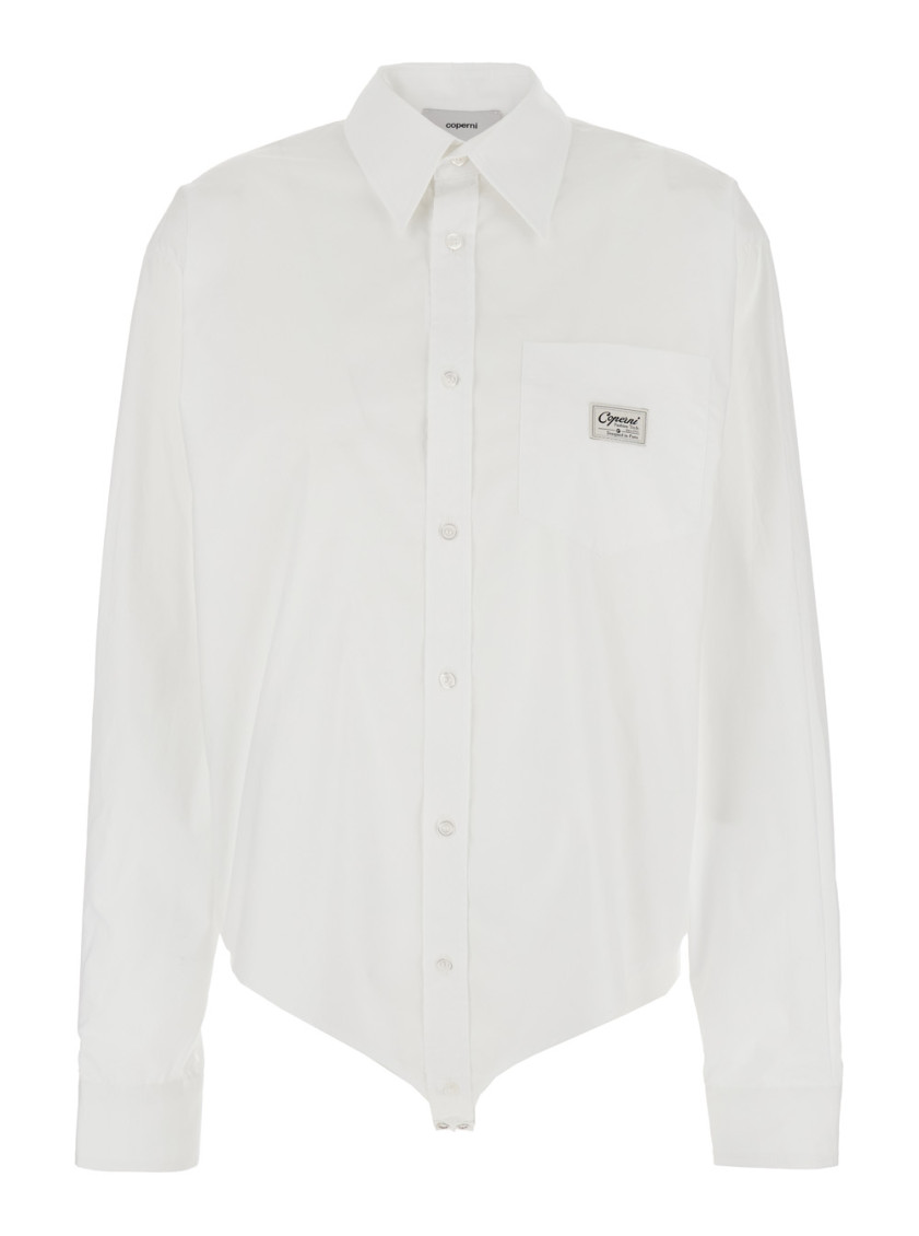 Shop Coperni White Bodysuit Shirt