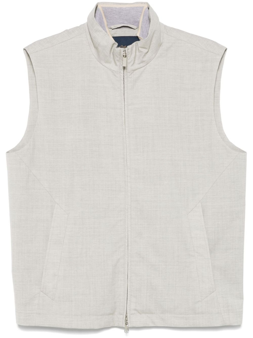 PAUL & SHARK LIGHT GREY SLEEVELESS JACKET