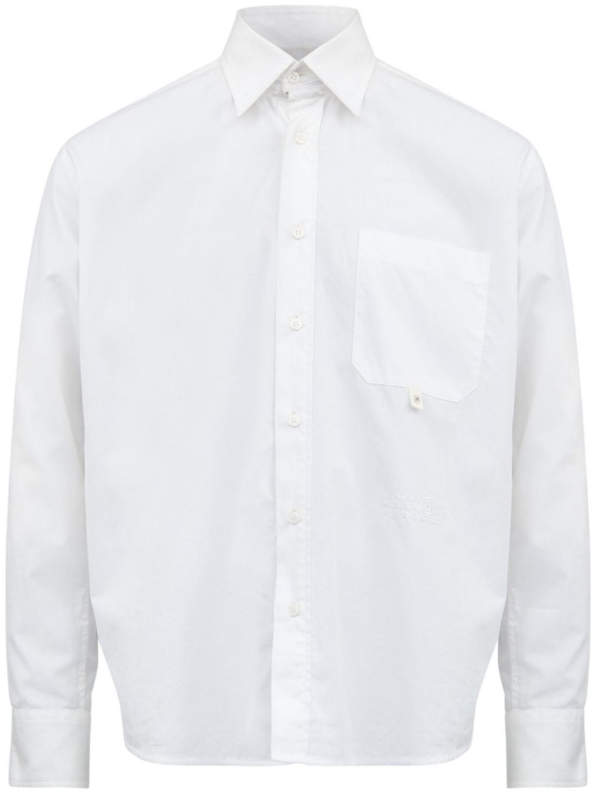 Mm6 Maison Margiela Detachable-collar Shirt In White