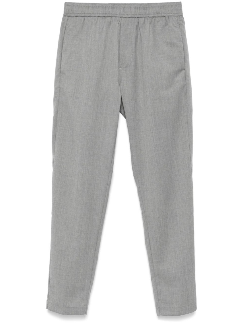 P.m.d.s Light Grey Elasticated Trouser In Light Grey