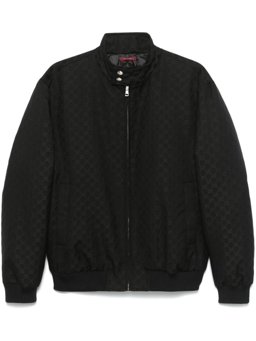 GUCCI BLACK SPW BLOUSON GG COTTON RIPSTOP JACKET