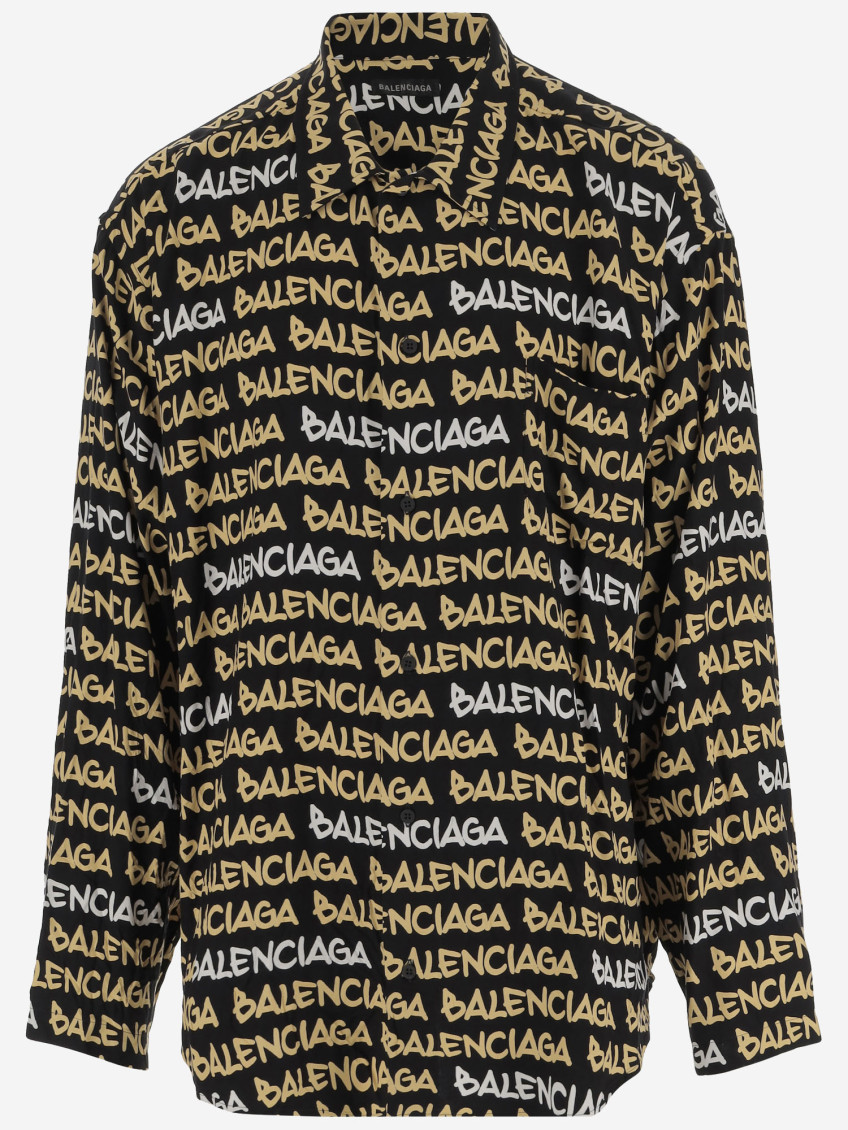 BALENCIAGA BLACK LOGO SHIRT