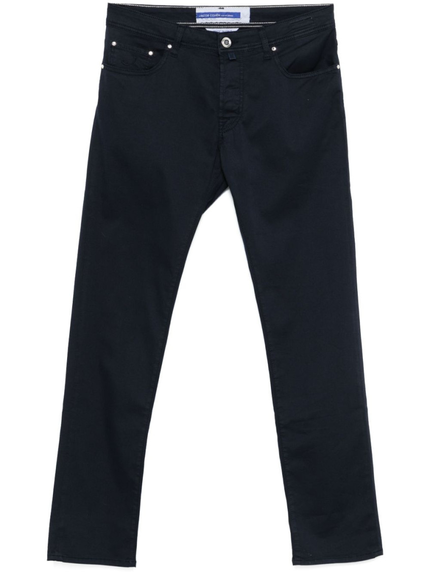 Jacob Cohen Men Bard Slim Fit Trousers In Navy Blue