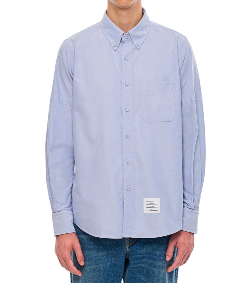 Thom Browne 'oxford Signature Striped Shirt In In Light Blue