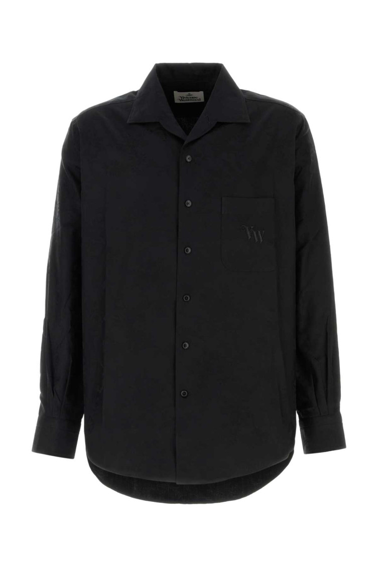 Vivienne Westwood Cotton Shirt With Chest Pocket And Long Sleeves In Black