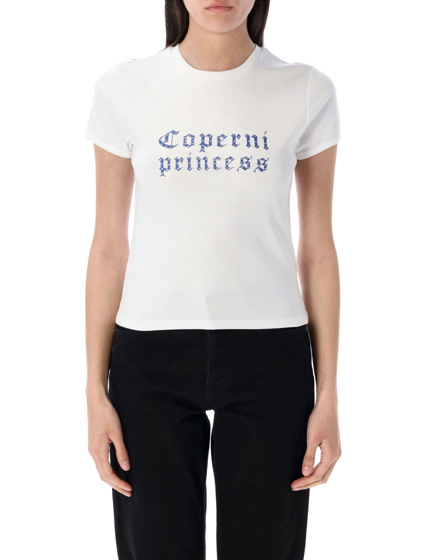 Coperni X Disney T-shirt Princess Aus Baumwoll-jersey In White