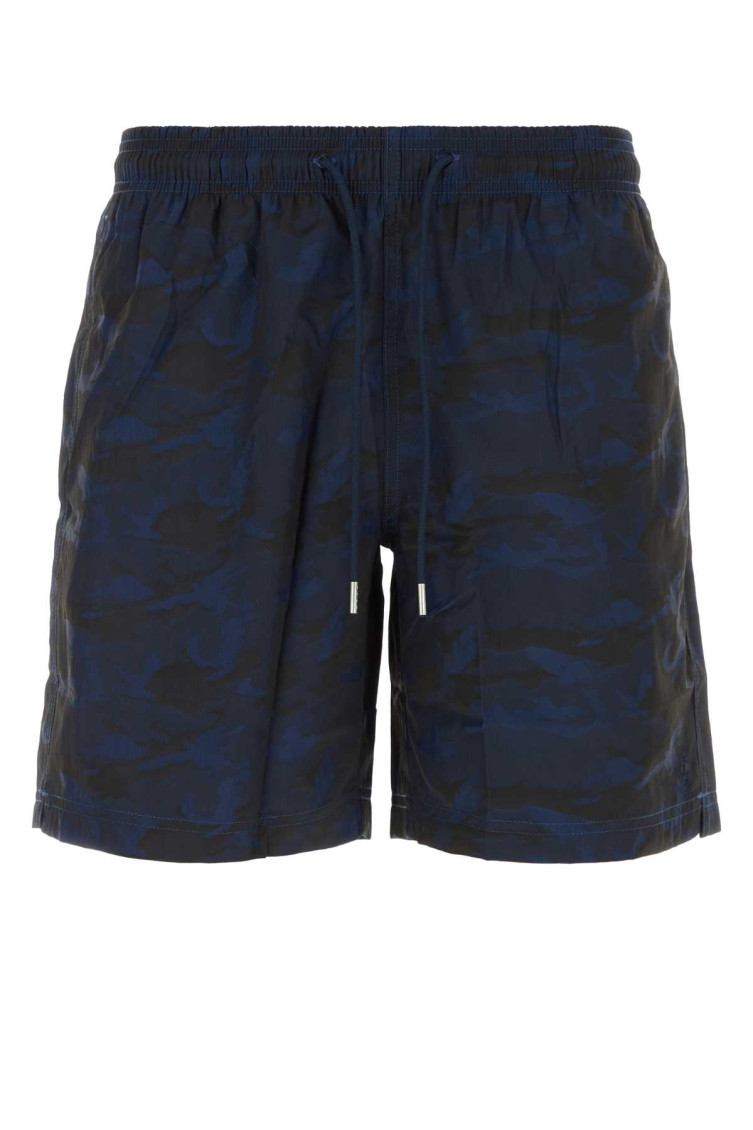 Gimaguas Camouflage-print Drawstring-waistband Swim Shorts In Blue