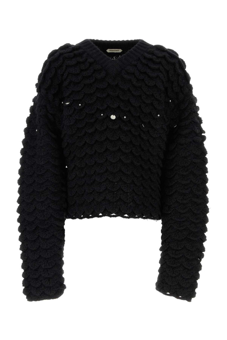 Namacheko Maglione In Misto Lana Nera Uomo In Black