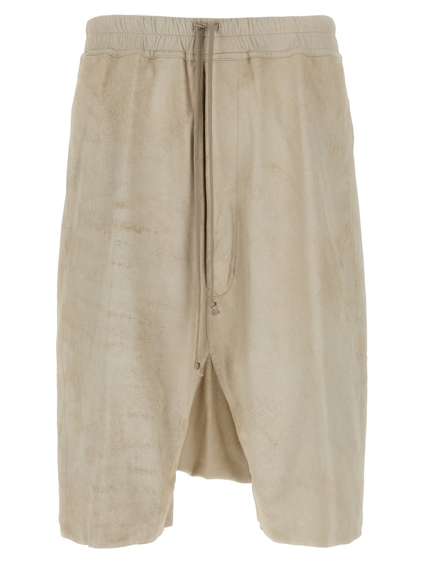 Rick Owens Rick S Pods Bermuda Shorts In Beige
